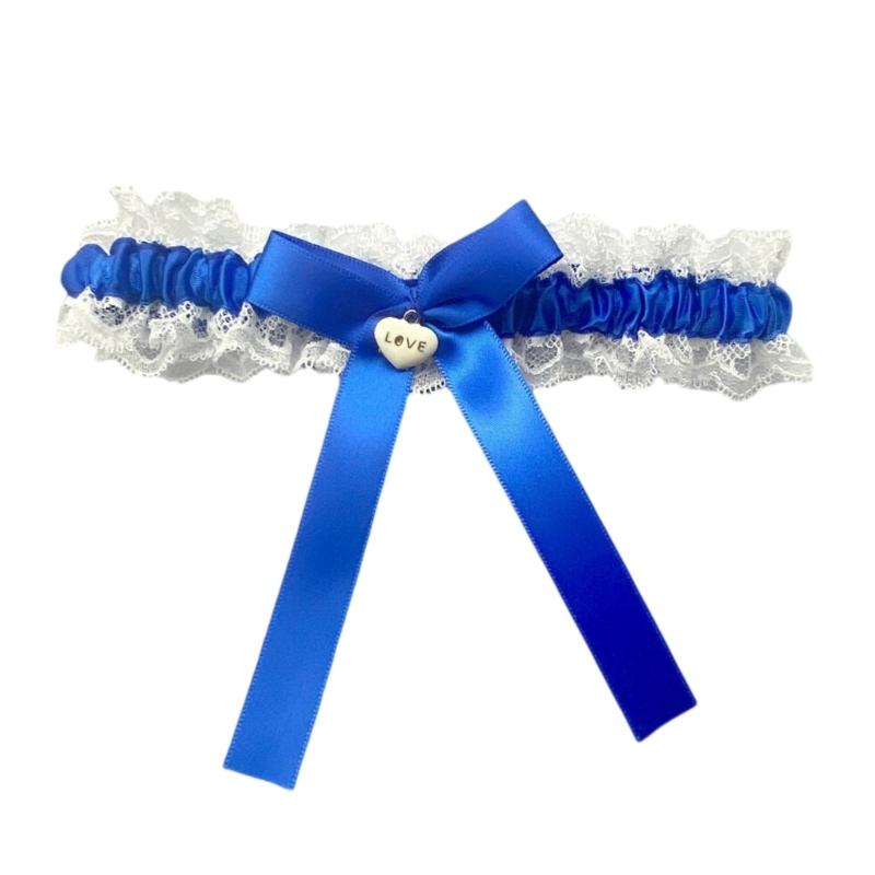 Bride Wedding Lace Garter Elastic Leg Band Lace Trim Design Leg Decoration for Formal Event Proms Ceremony Accessories