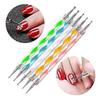 5PCS Dotting Pens & 3PCS Nail Painting Brushes - Professional Nail Art Design Tools for Creative Manicures & DIY Nail Designs