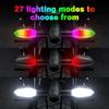 2Pcs Motorcycle LED Turn Signal Lamp Color Projection Lamps Colorful Atmosphere Lights 27 Lighting Modes Motorbike Accessories