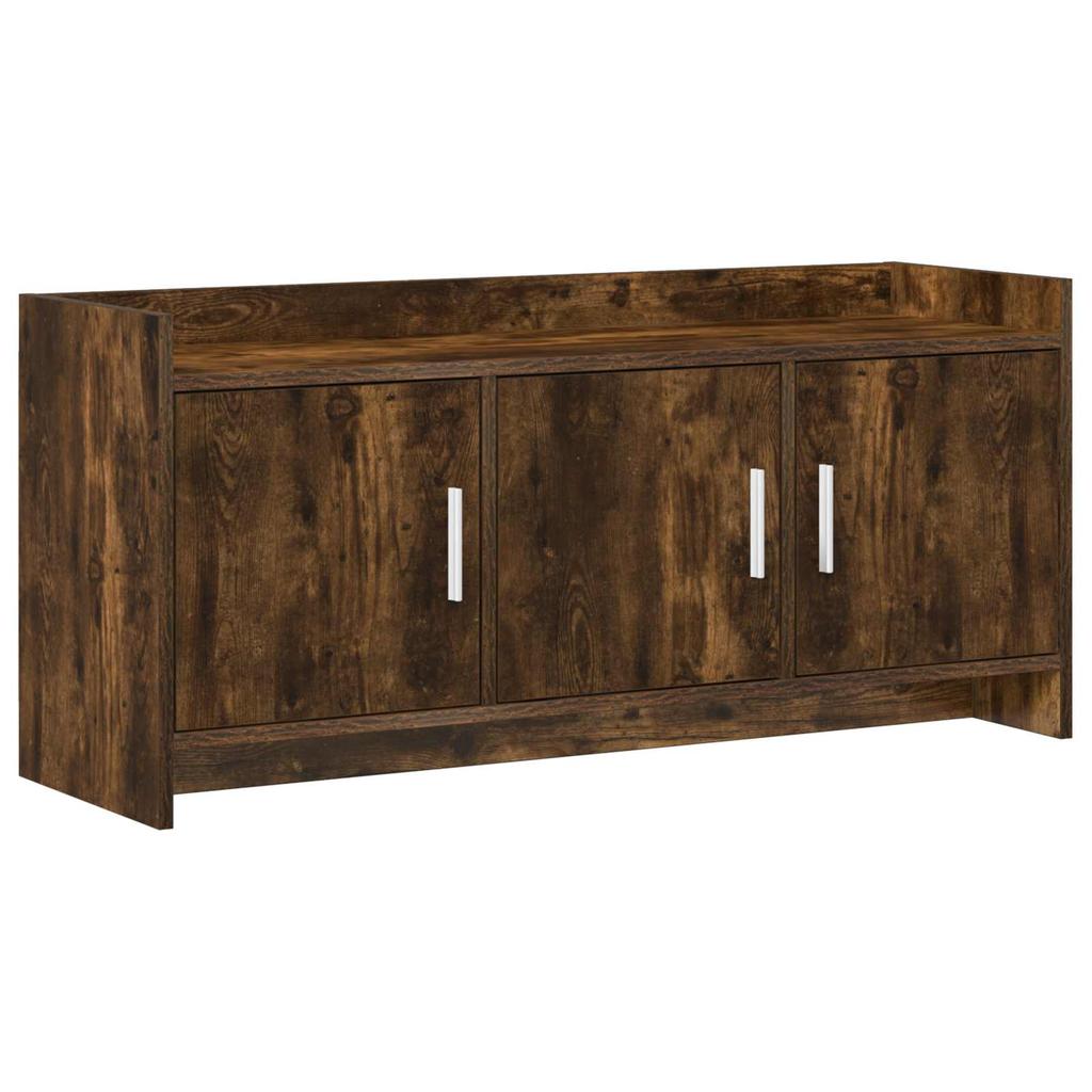 TV Cabinet 102 x 33 x 47 cm Smoked Oak Wood Based Panel