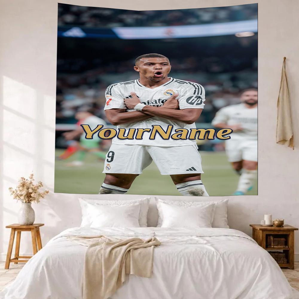 Mbappe Personalizowany Dekoracja Ścienna z Twoim Imieniem Gobelin Sztuka Na Pamięć o Zwierzęciu Urodziny Weselne Tło Imprezy Rodzinny Prezent