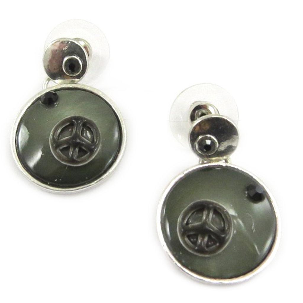 NOA [G0398] - Gray 'Nacre En Folie' Designer Earrings