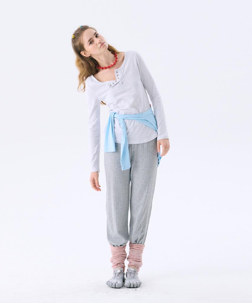 JUNEJUNE SPACE Eyelet Jersey Pants_Grey