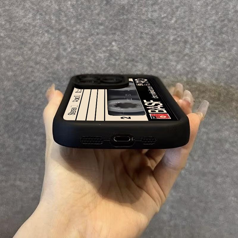 Tape Print Handyhülle für iPhone Air 16e 17 16 15 14 Pro Max 13 12 Pro 15 16 14 Plus Stoßfestes Silikon Weiche TPU-Hülle