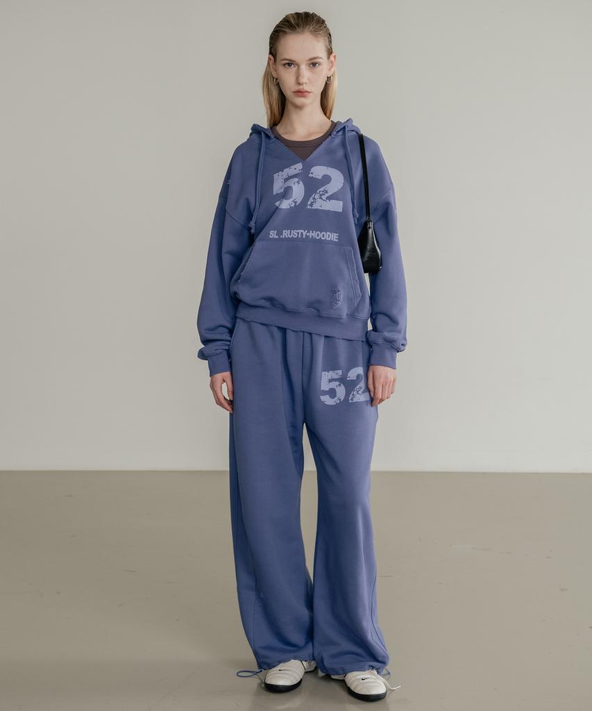 SSIN AND LEE (Uni) Rusty Cotton Sweatpants Blue