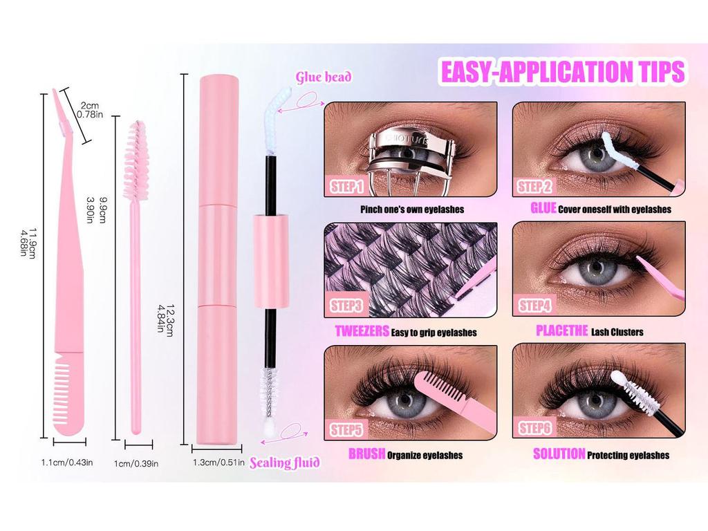 Segmentierter Fischschwanz Weizenähre Faul DIY Große Kapazität Hitzeschmelz Stiel Falsche Wimpern