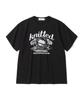 KNITTED (Unisex) Pigment Palm Tree Graphic T-Shirt Crop Black
