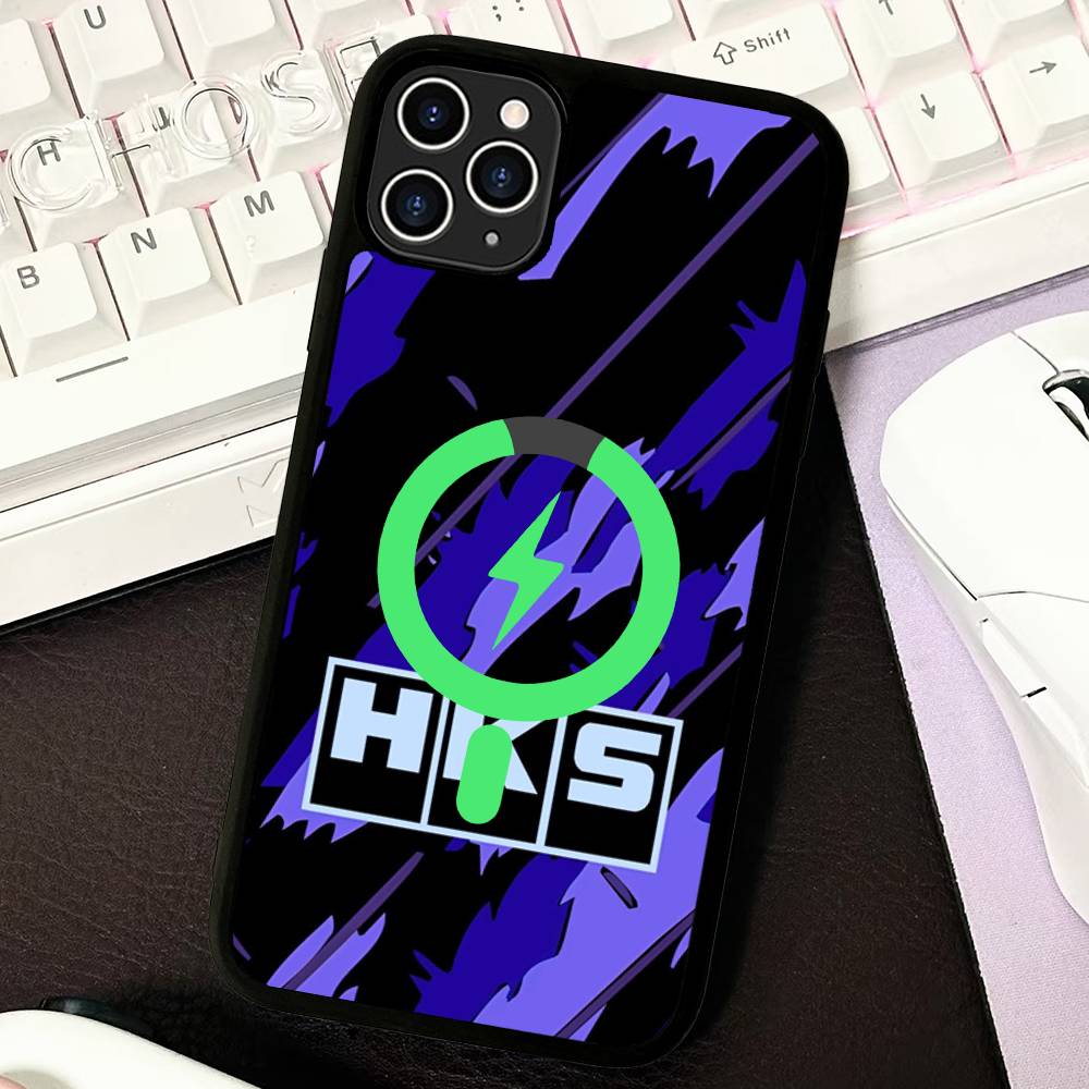 

Sports Car H-HKS JDM Logo For Magsafe Phone Case For IPhone 17 Air 16 15 14 13 12 11 Pro Max Plus Shockproof Cover iPhone 17