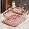 Acrylic Makeup Storage Bin Jewelry Organizer Built In Handles 23.3x15.7x8.8cm Basket