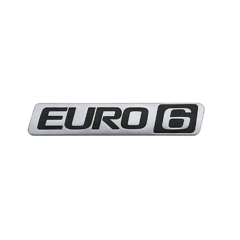 

EURO6 side fender emblem for Volvo trucks EURO 6 displacement logo refit rear trunk body flank badge decorative car stickers