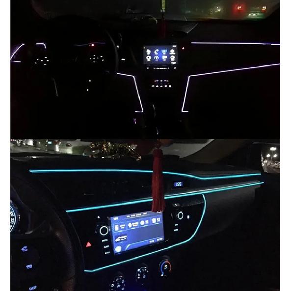 Car atmosphere light cold light line car interior modification USB light strip wiring free car atmosphere light LED light