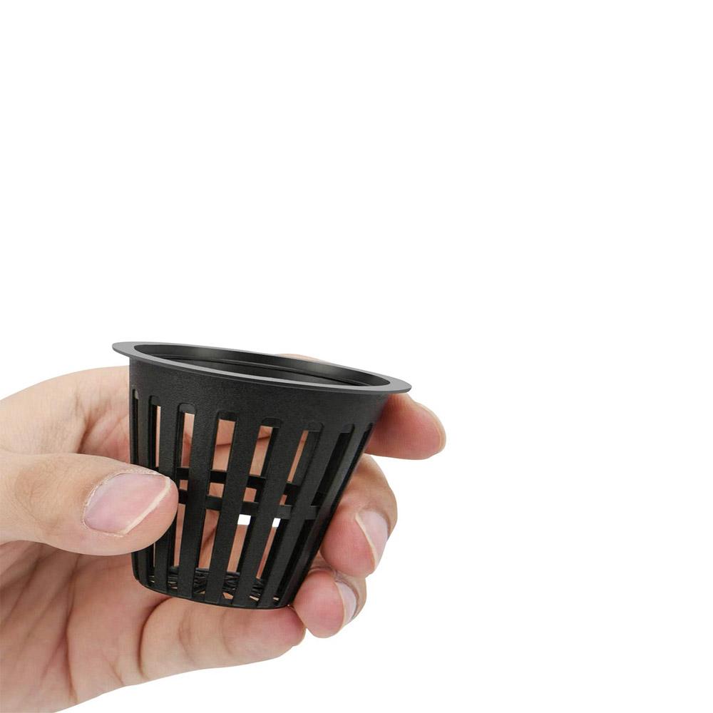 10pcs Hydroponic Baskets Plant Veg Grow Nursery Cup Pot Tray Aeroponic Planter Mini Wide Lip Design Black and White Garden Tools