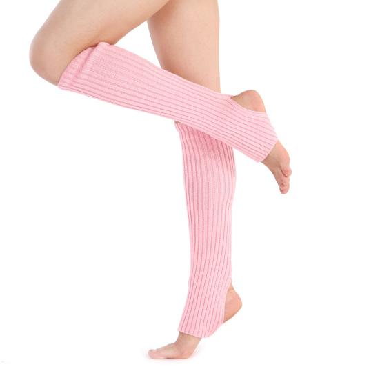 Knitted Stirrup Leg Warmers Women Yoga Socks Over Knee Ribbed Winter Leg Warmers for Girls Gym Fitness Dance Ballet