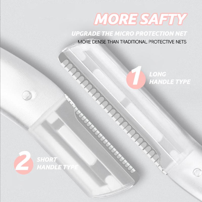 Beginner Safety Eyebrow Grooming Kit with Comb, Scissors, and Tapered Blade for Precision Trimming