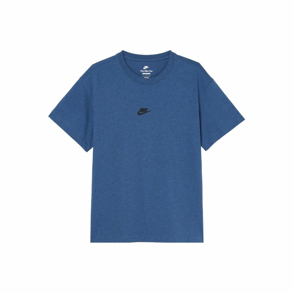 Nike Brand Logo Crew Neck Pullover Short Sleeve T-Shirt for Men, Blue M