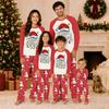 Matching Family Christmas Pajama Set Long Sleeve Neck Loungewear for Women and Kids