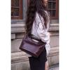 Top layer tree paste vegetable tanned cowhide women's portable shoulder messenger bag handmade retro literary leather women's bag