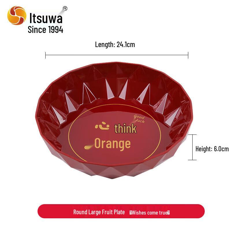 Wuhe Festive Round Melamine Snack & Dried Fruit Plate
