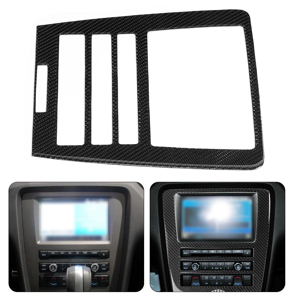Pokrywa Panelu Sterowania Nawigacji GPS z Włókna Węglowego Pasująca do Ford Mustang 20092013