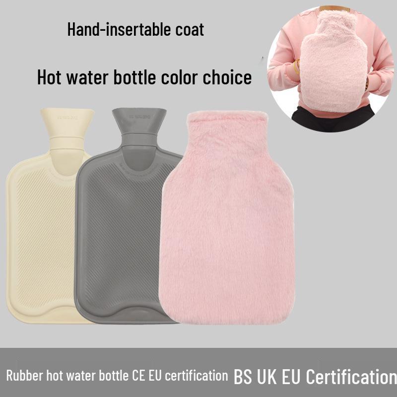 Old-Fashioned Rubber Hot Water Bottle for Stomach Warming