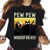 Pew Madafakas Graphic Print Cute Black Cats T Shirt Men Women Fashion Casual Crew Neck Short Sleeve Plus Size Unisex T Shirt