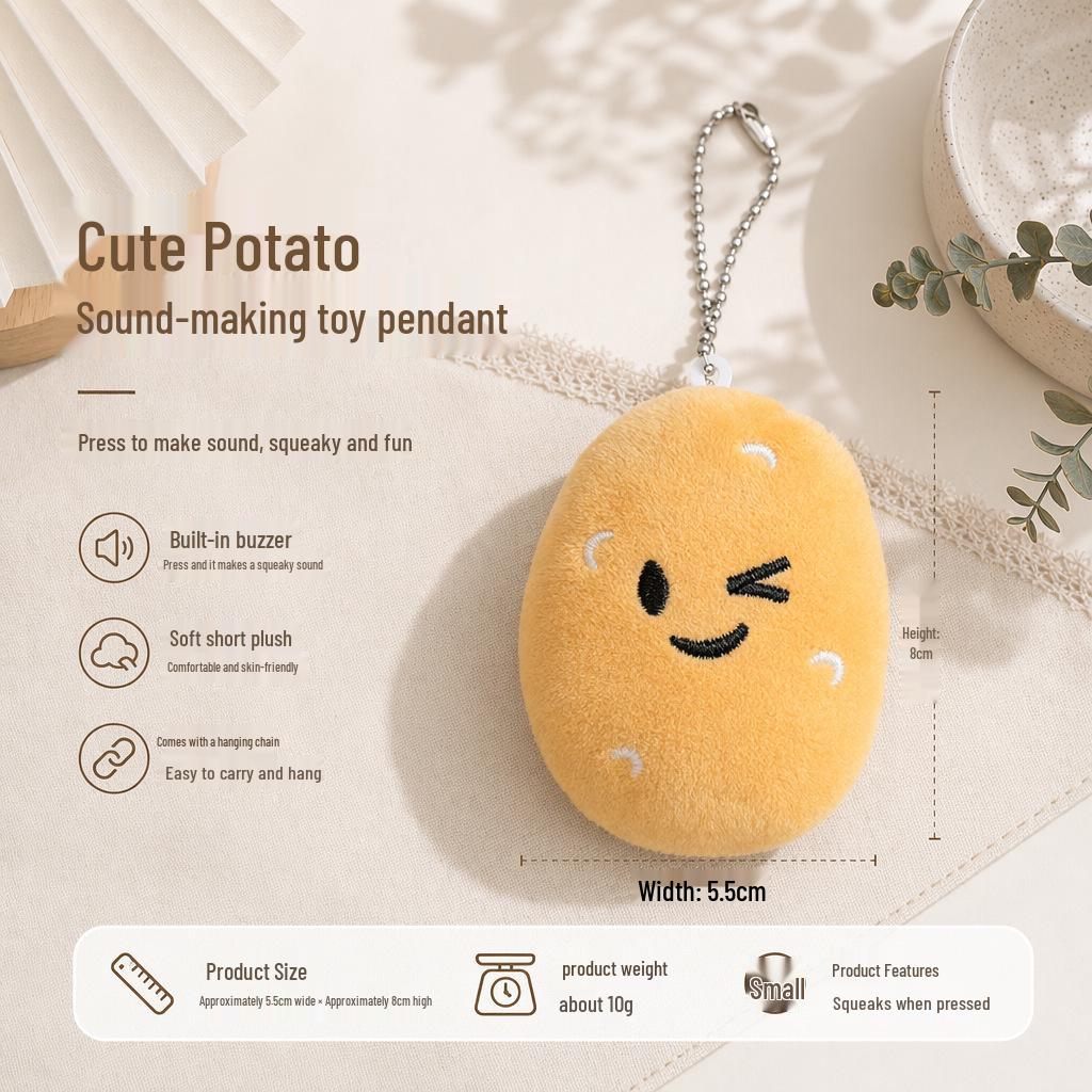 Mini Potato Doll Plush Keychain: Cute & Creative Stress-Relief Accessory