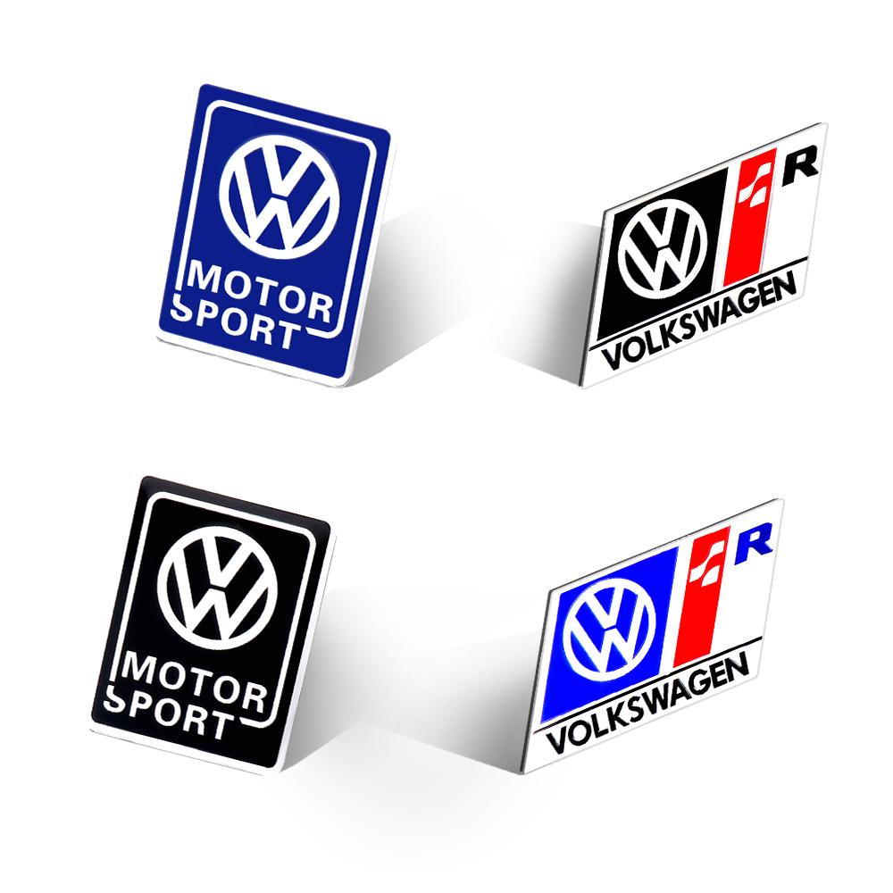 1pcs 3D Aluminum Metal Alloy Badge Emblem Rear Trunk Sticker Valve Cap for VW Volkswagen Golf 5 Polo Passat GTD Tiguan Jetta B6 Bi1