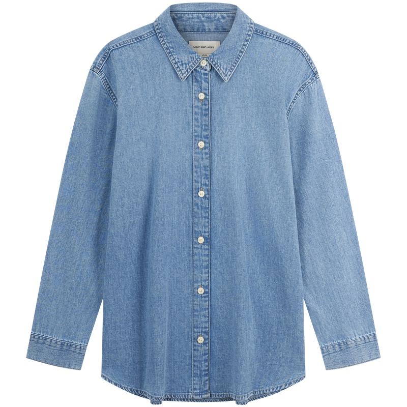 

Calvin Klein American Vintage Loose Fit Cotton Denim Shirt Women shirts Light-Blue 47B981G XXS