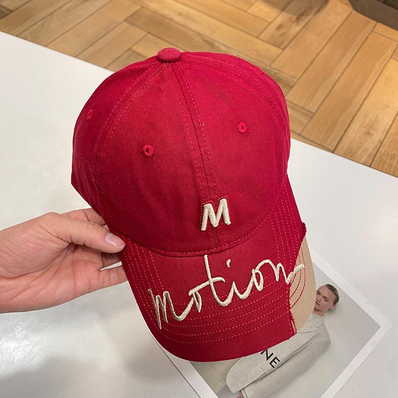 Big head circumference baseball cap women's spring summer hole visor showing face small deep top couple versatile cap