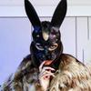 Rabbit Leather Mask, Party Stage Performance Props