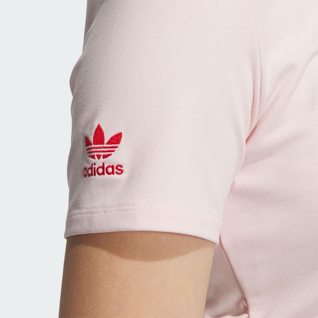 Adidas Originals x Disney Dumbo Logo Print Colorblock Round Neck T-Shirt Women Tops Pink IN1059