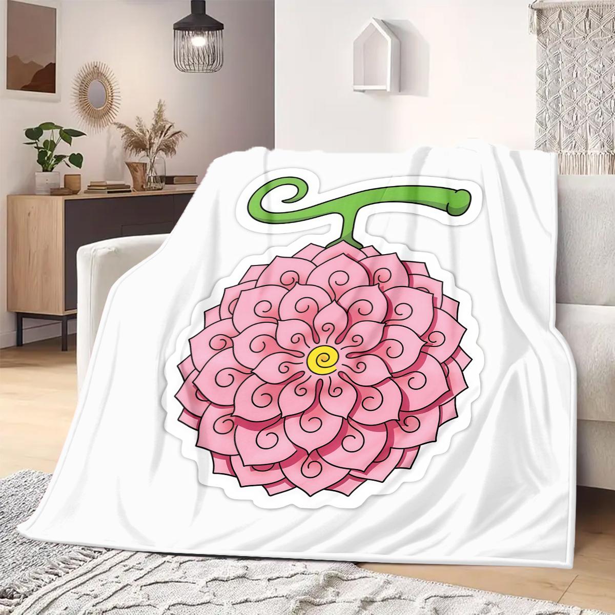 Gomu Gomu no Mi One Piece Print Blanket Warm Comfortable Flannel Blanket Suitable for Bedrooms,Sofas, Beds,Chairs,Travel -QIAO37 75x90cm