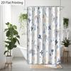 Watercolor Floral Butterfly Shower Curtain Bathroom Decor Waterproof Printed Curtain for Modern Home Bathroom Shower Curtain