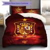 Motivo Logo Calcio Spagna Biancheria da Letto Decorazione Casa Regalo di Compleanno (1 * copripiumino + 2 * federa, senza nucleo),merchandising per fan.