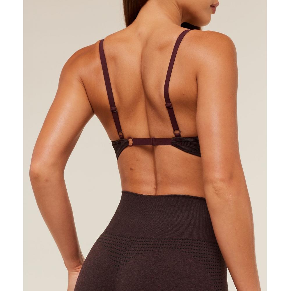 Gymshark Vital Sports Bra Rich Maroon Marl B1c5g Nc65