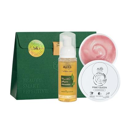 Gift Set for Two-stage Cleansing and Massage with Balm and Mousse SET PINKY QUEEN