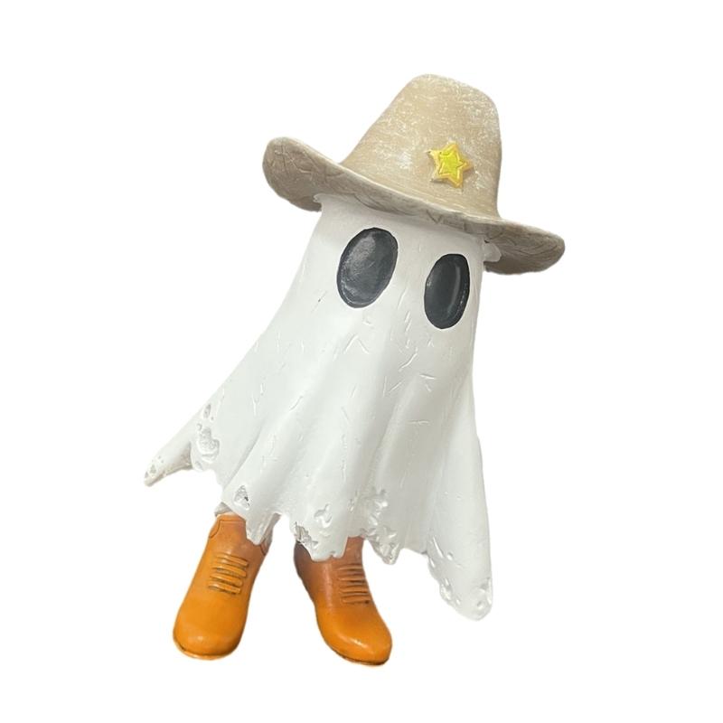 Ghostly Western Figure Festival Resin Sculpture For Themed Decoration And Collections J0MC