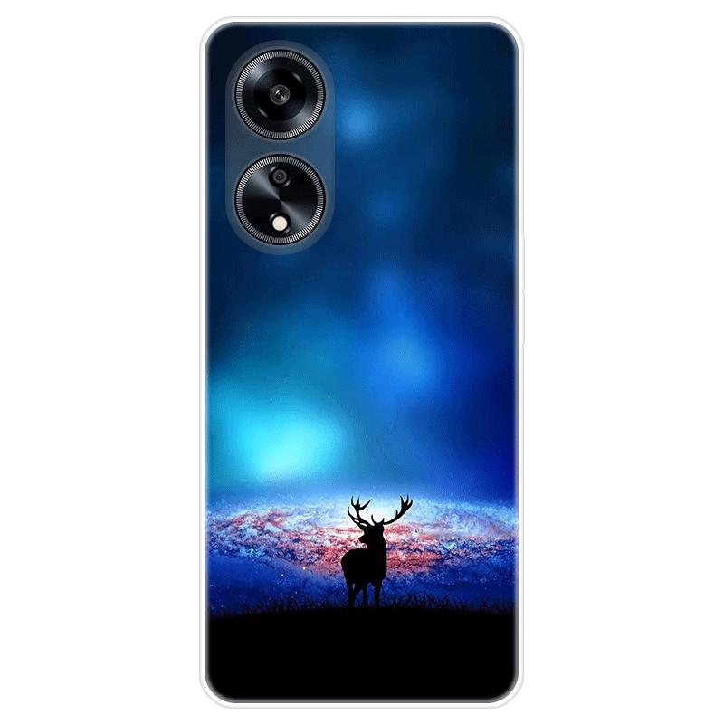 For OPPO Reno10 Reno 10 Pro A98 A 98 5G deksel mykt silikon bakdeksel tegneserie telefonveske Stjernehimmel