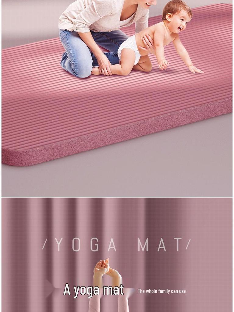 Verdickte & Extragroße Yogamatte für Anfänger - Unisex Heim-Trainingsmatte