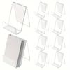 10Pack Clear Acrylic Bookends Display Stands Transparent A-Frame Versatile Book Picture Frame Phone Poster Holder Desk Organizer