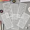 6 Pezzi Template Dettagliati Svuotati Riutilizzabili per Principianti e Professionisti in Journaling o Corsi d'Arte