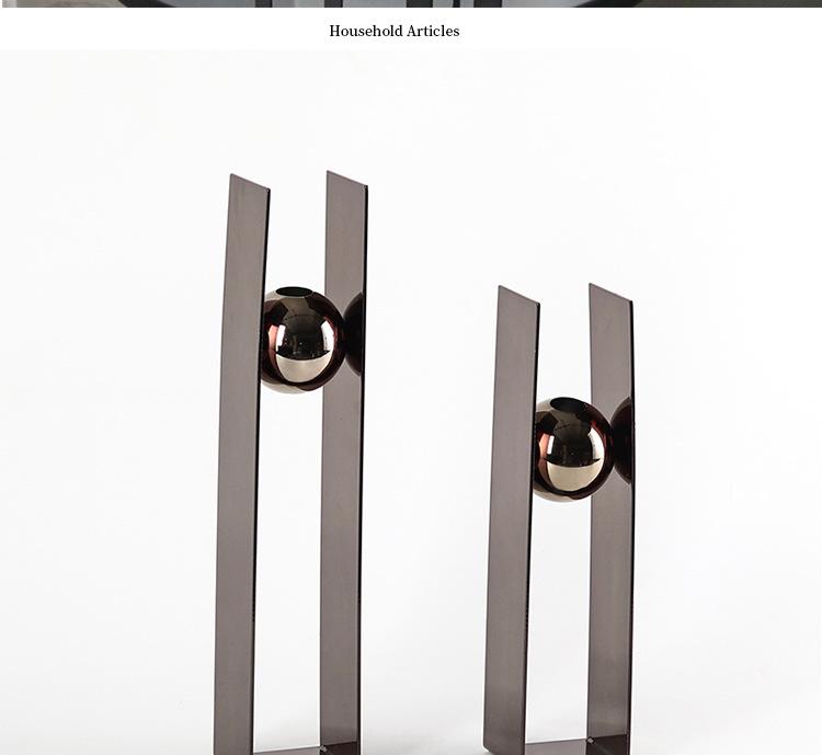 Modern Light Luxury Metal Vase for Dried Flowers, Home & Hotel Decor