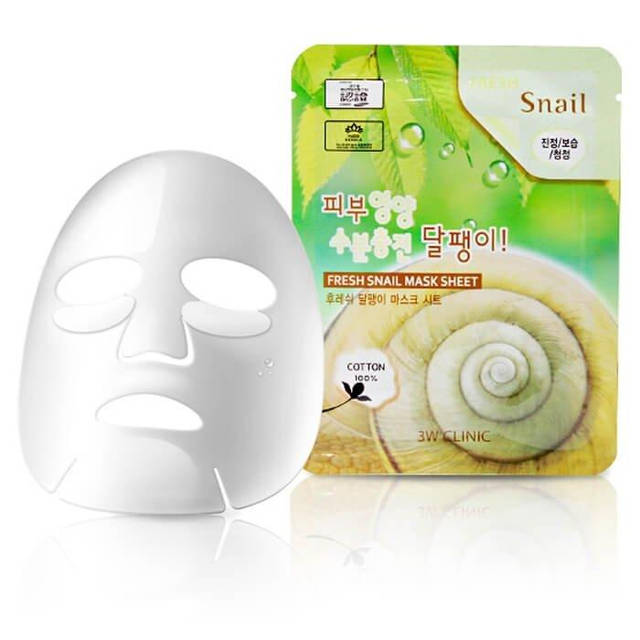 1 + 1 - Masque facial GRATUIT à l'extrait de bave d'escargot 3w-Clinic Fresh Snail Mucus Mask Sheet