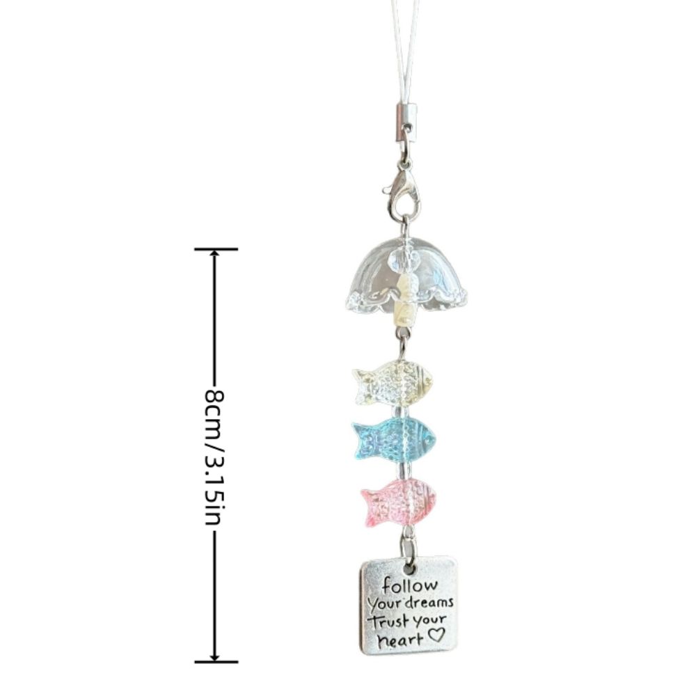 For CCD Camera Phone Charms Pendant INS Cute Fish Schoolbag Accessories Decor  Kawaii Gift