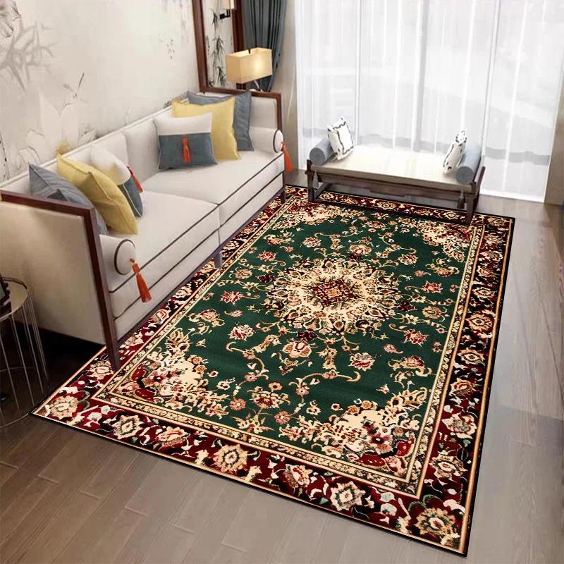 Red Persian Large Area Living Room Carpet Lounge Easy Clean Floor Mats Bedroom Non-slip Bedside Rugs Room Decor Classical Carpet