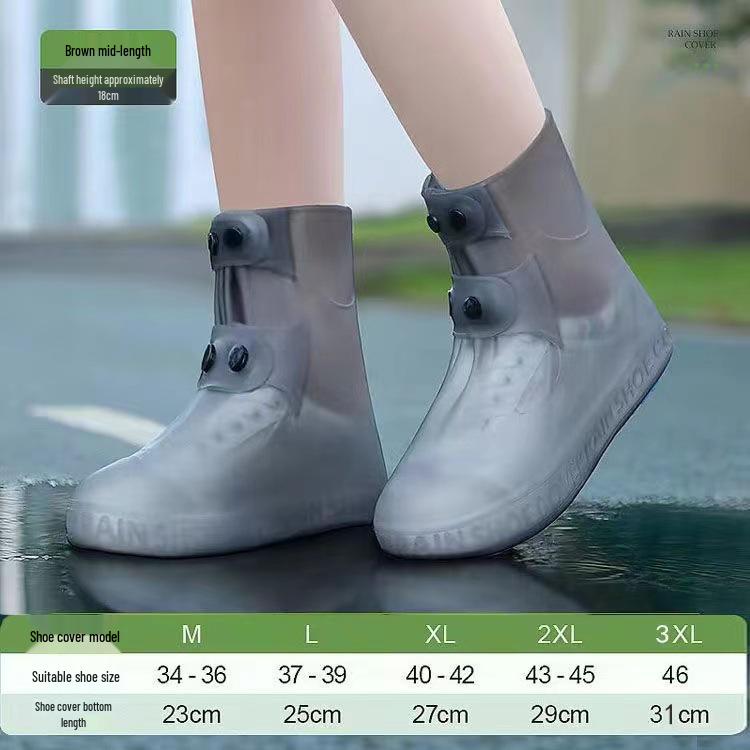 Double-Breasted Waterproof and Wear-Resistant TPE Overshoes