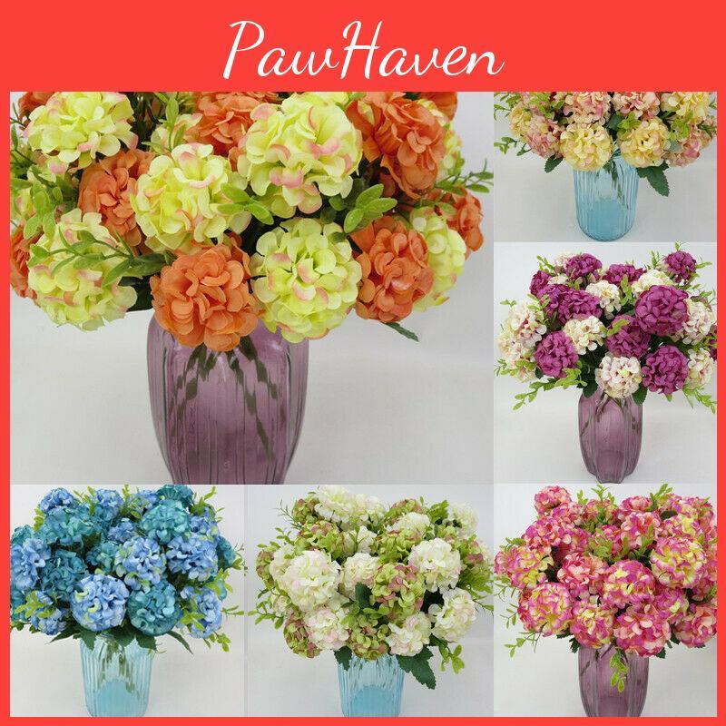 Elegant 10 Heads Artificial Hydrangea Silk Flowers For Stunning Weddings And Home Decor