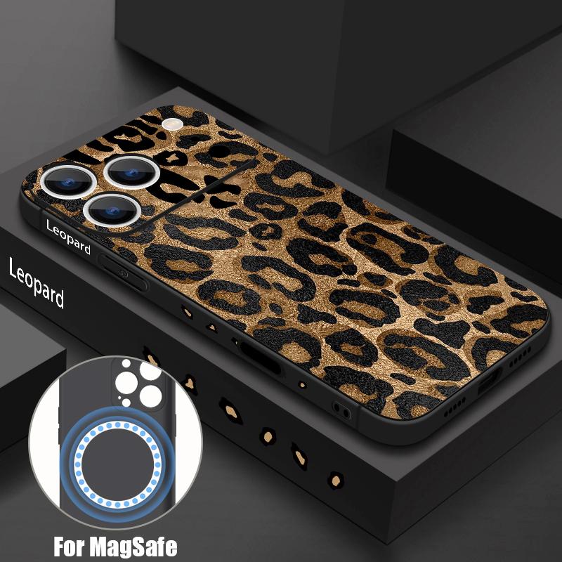 

Pattern Case For iPhone 16 Pro Max Magnetic For Magsafe Soft Cover For iPhone 17 15 14 13 Pro Max 17E 16E iPhone 16E 17E чёрный