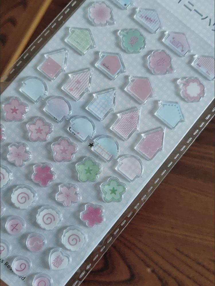 1pc Cute Aesthetic Stickers 3D Epoxy Gel Clover Strawberry Decals for Phone Case Journal DIY Scrapbook