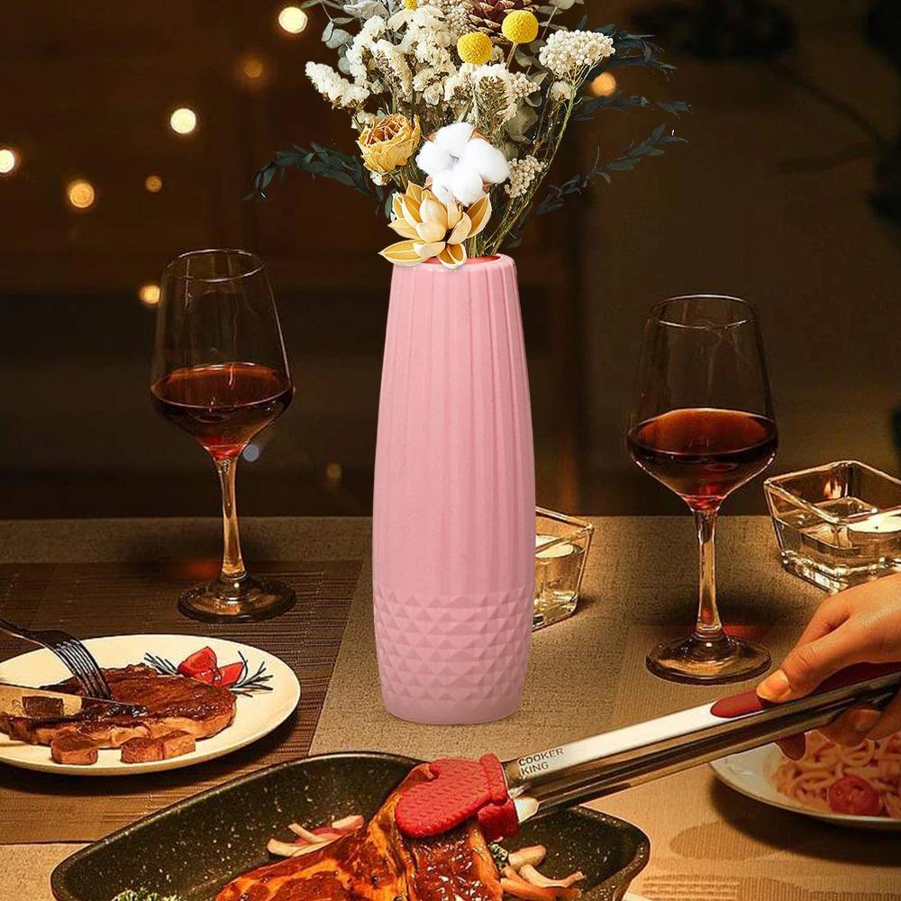Imitation Ceramic Flower Vase PE Flower Arrangement Fashion Flower Pot  Home Decoration